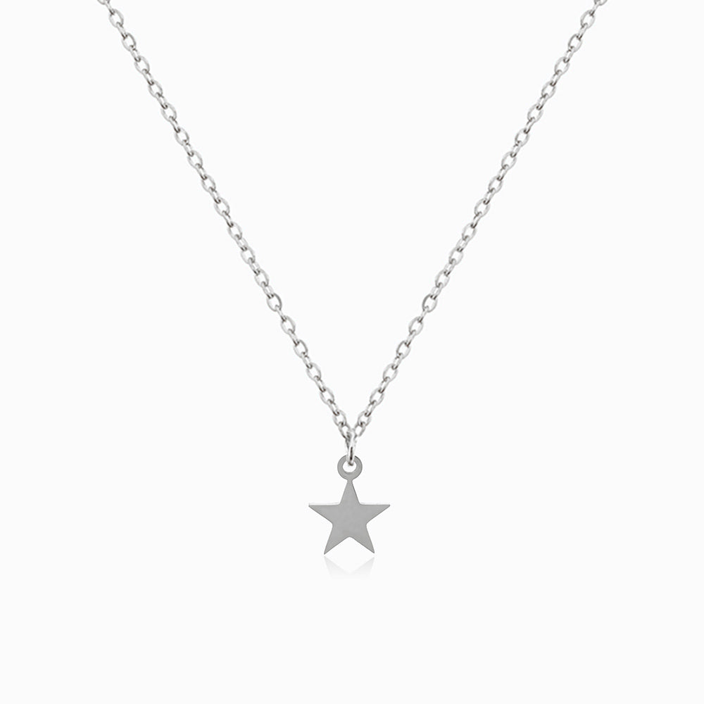 Colar Minimalista Estrela CL1942 - Aço Inox Prateado