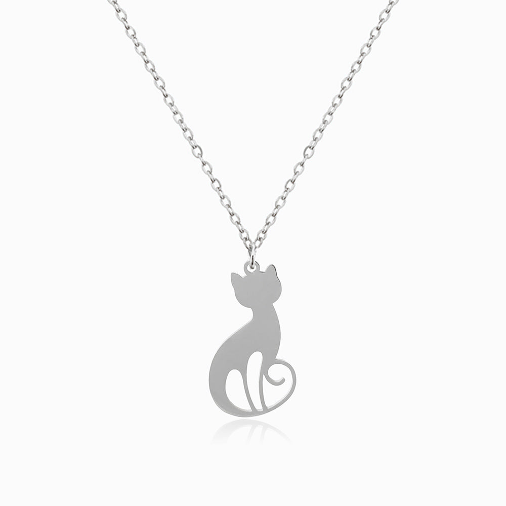 Colar Gato CL1943 - Aço Inox Prateado
