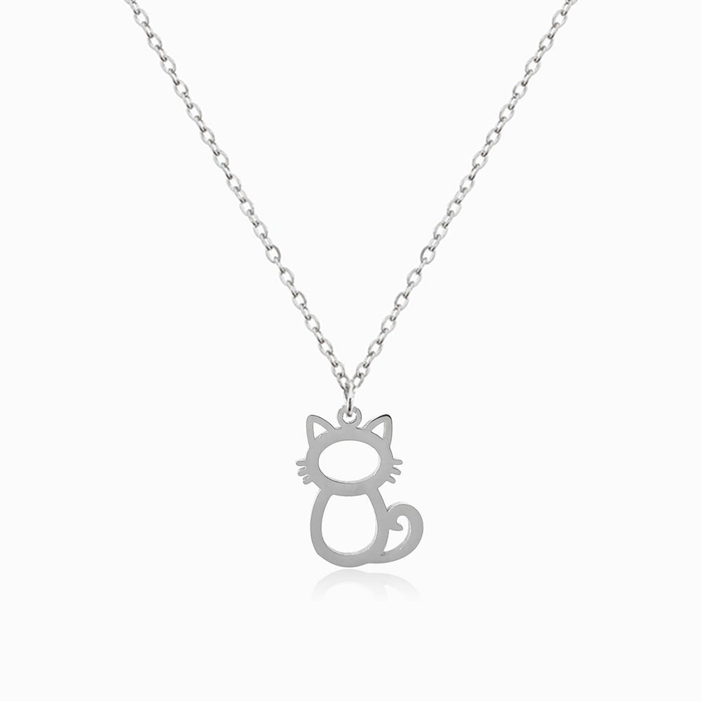 Colar Gato CL1946 - Aço Inox Prateado