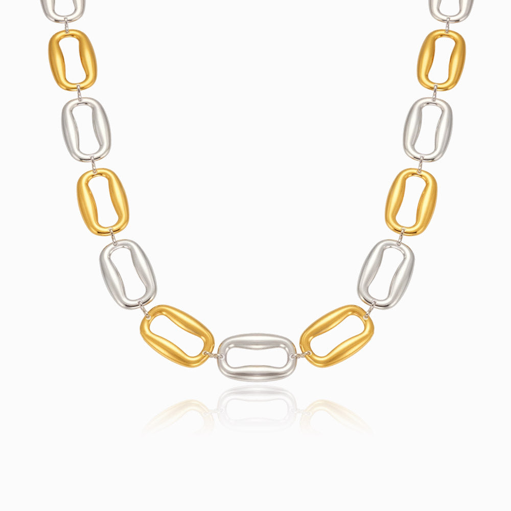 Colar Geométrico Extravagante CL2065 - Aço Inox