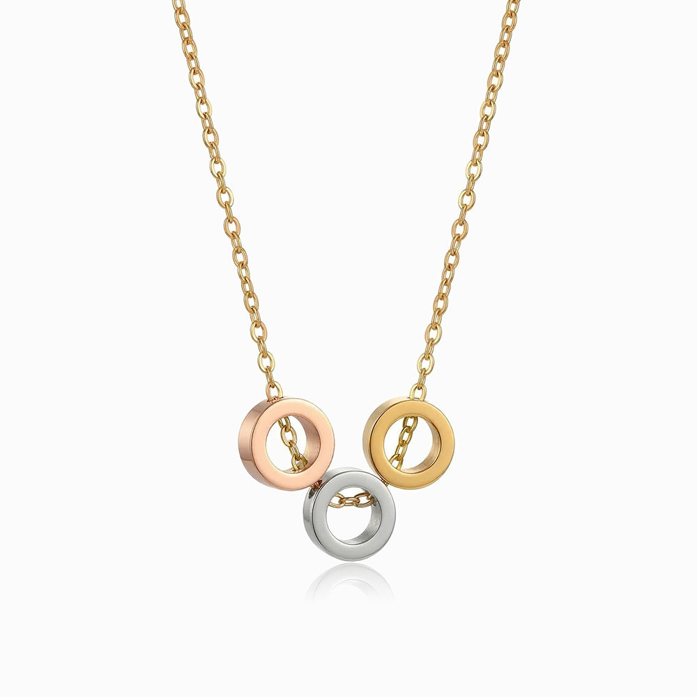 Colar Geométrico Tricolor CL2081 - Aço Inox