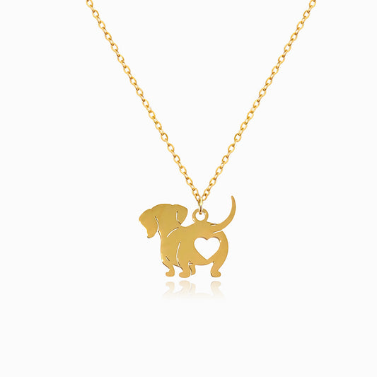 Colar para Criança Cão CL1688 - Aço Inox Dourado