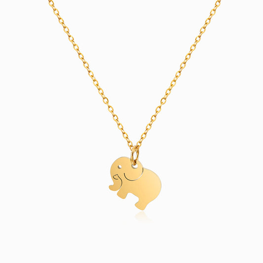 Colar para Criança Elefante CL1873 - Aço Inox Dourado