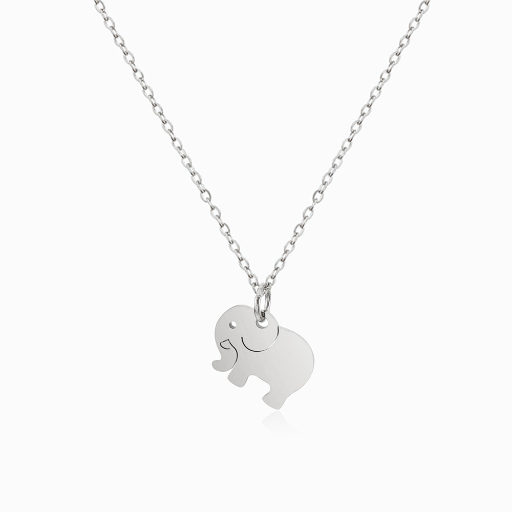 Colar para Criança Elefante CL1873 - Aço Inox Prateado