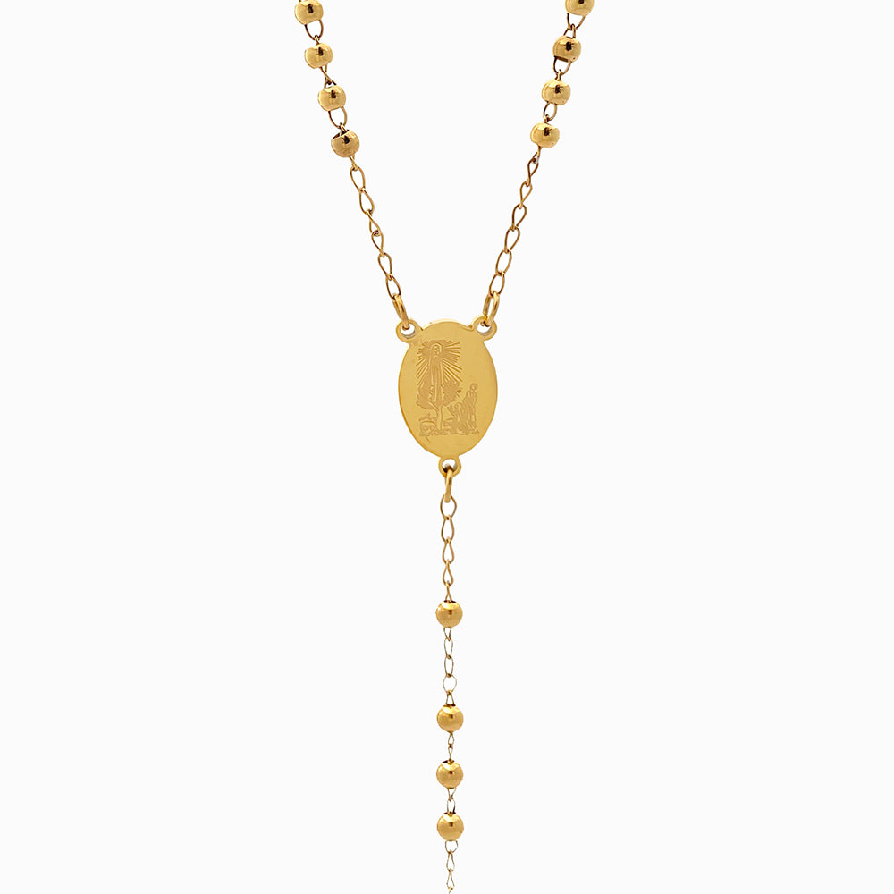 Colar Rosário CL2053 - Aço Inox Dourado