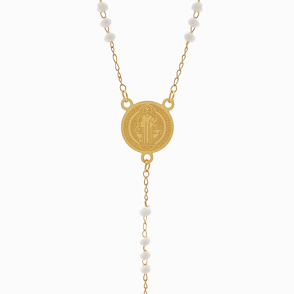 Colar Rosário CL2054 - Aço Inox Dourado