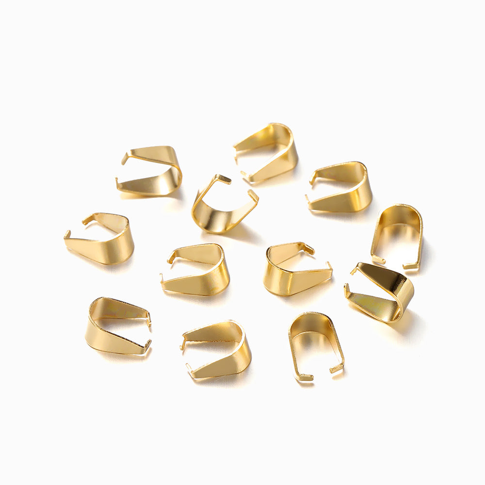 Pack 10un Conector Pendente 7x3mm AC5006- Aço Inox Dourado