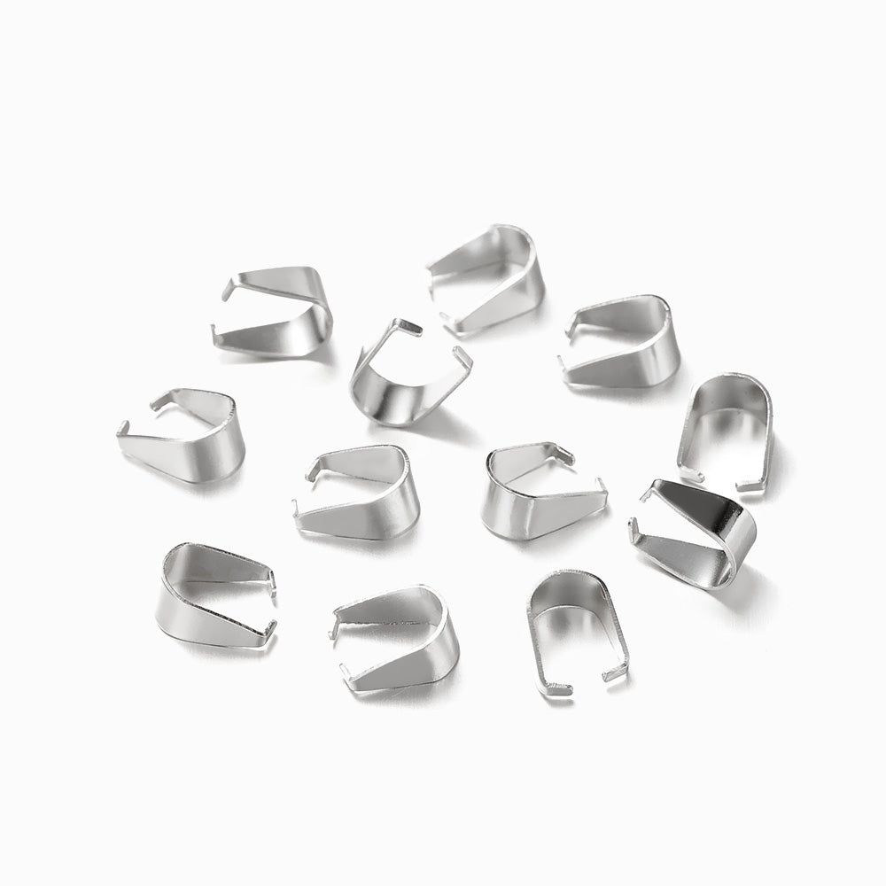 Pack 10un Conector Pendente 7x3mm AC5006- Aço Inox Prateado