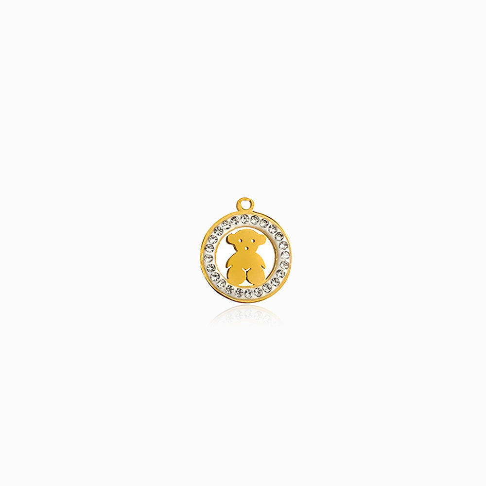 Pendente Urso 16x14mm PD5101 - Aço Inox Dourado