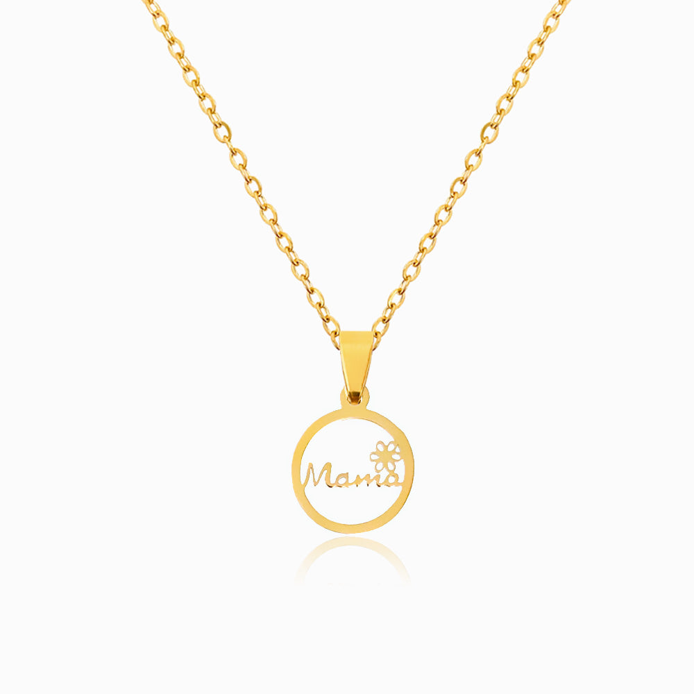 Colar Adoro-te Mama CL1507 - Aço Inox Dourado
