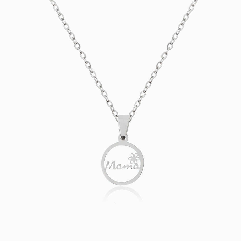 Colar Adoro-te Mama CL1507 - Aço Inox Prateado