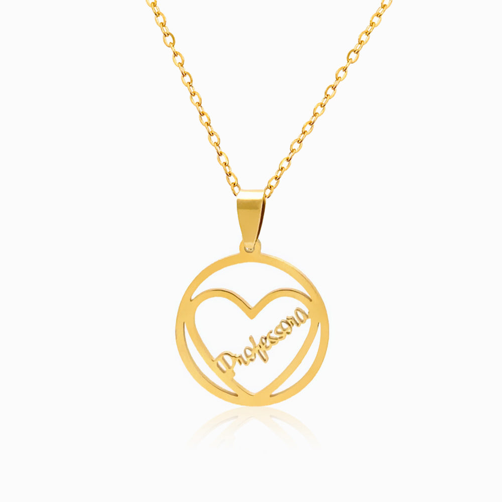 Necklace I Love You Teacher CL1340 - Stainless Steel