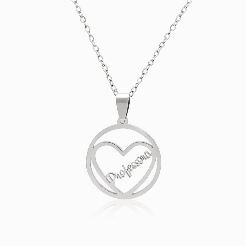 Necklace I Love You Teacher CL1340 - Stainless Steel