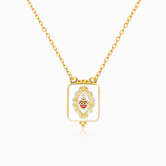 Colar CL1301 - Aço Inox Dourado com Esmalte