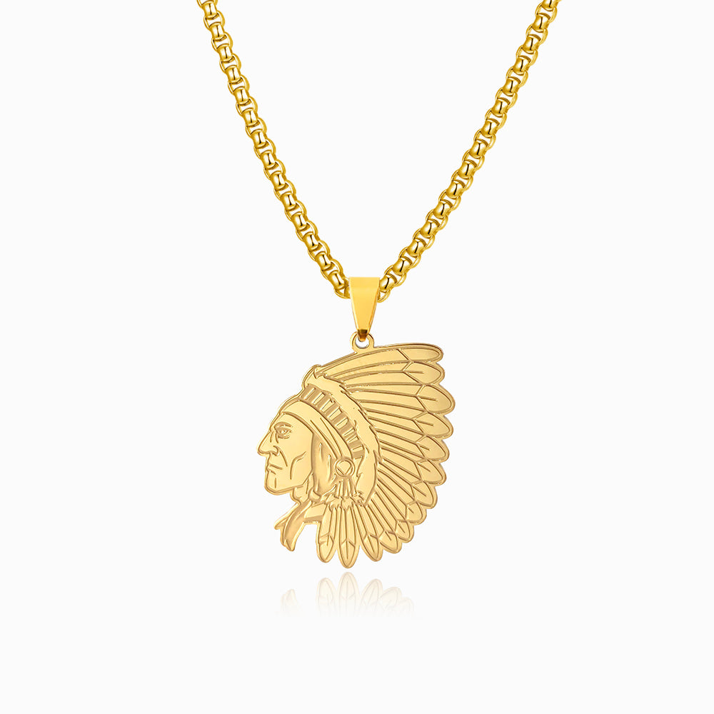 Colar Chefe Índio CL5092 - Aço Inox