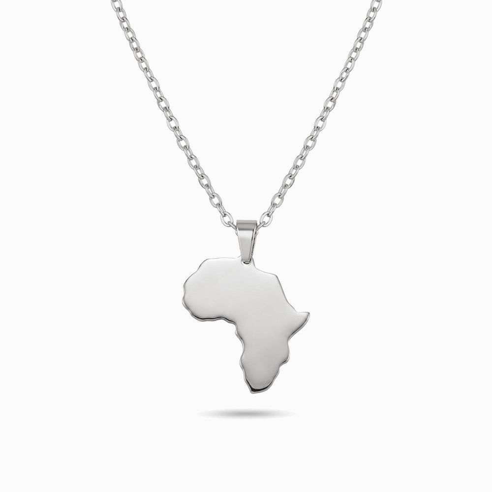 Colar Continente África CL0698P-SFE004 - Aço Inox