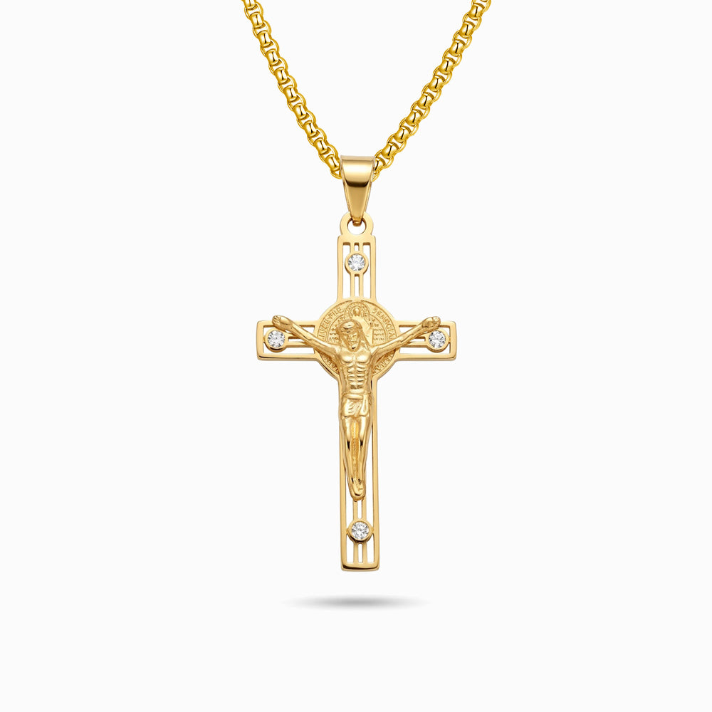 Colar Crucifixo CL5121D-RTE013 - Aço Inox
