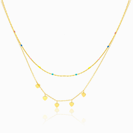 Colar Coração CL3023 - Aço Inox Dourado