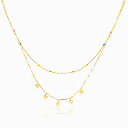 Colar Trevo CL3024 - Aço Inox Dourado