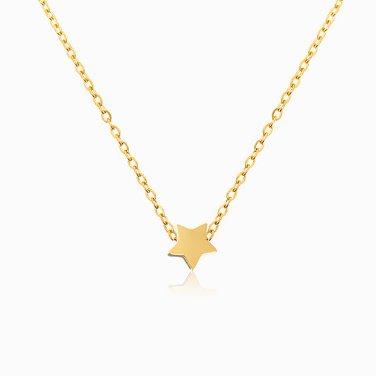 Colar Estrela CL1202 - Aço Inox Dourado