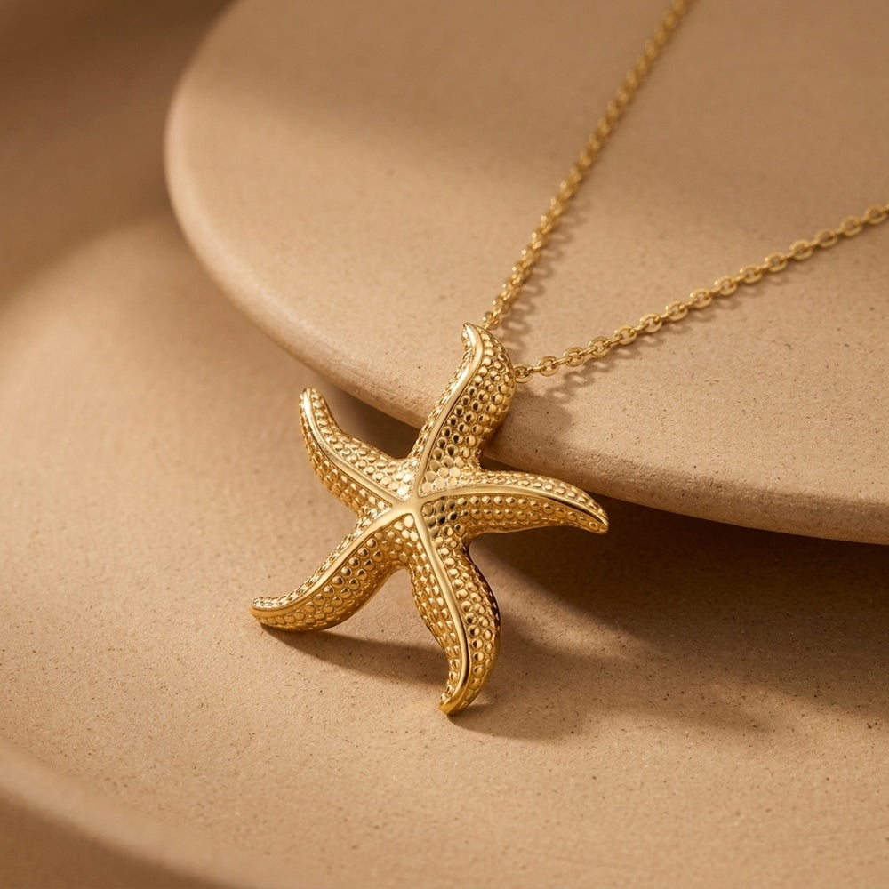 Collier Étoile de Mer CL0325 - Acier Inoxydable