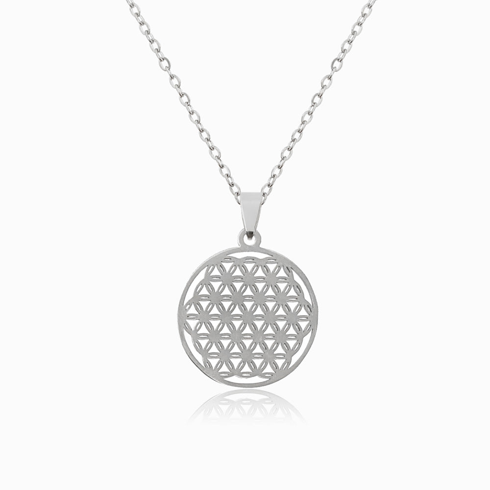 Colar Flor da Vida CL1041 - Aço Inox Prateado