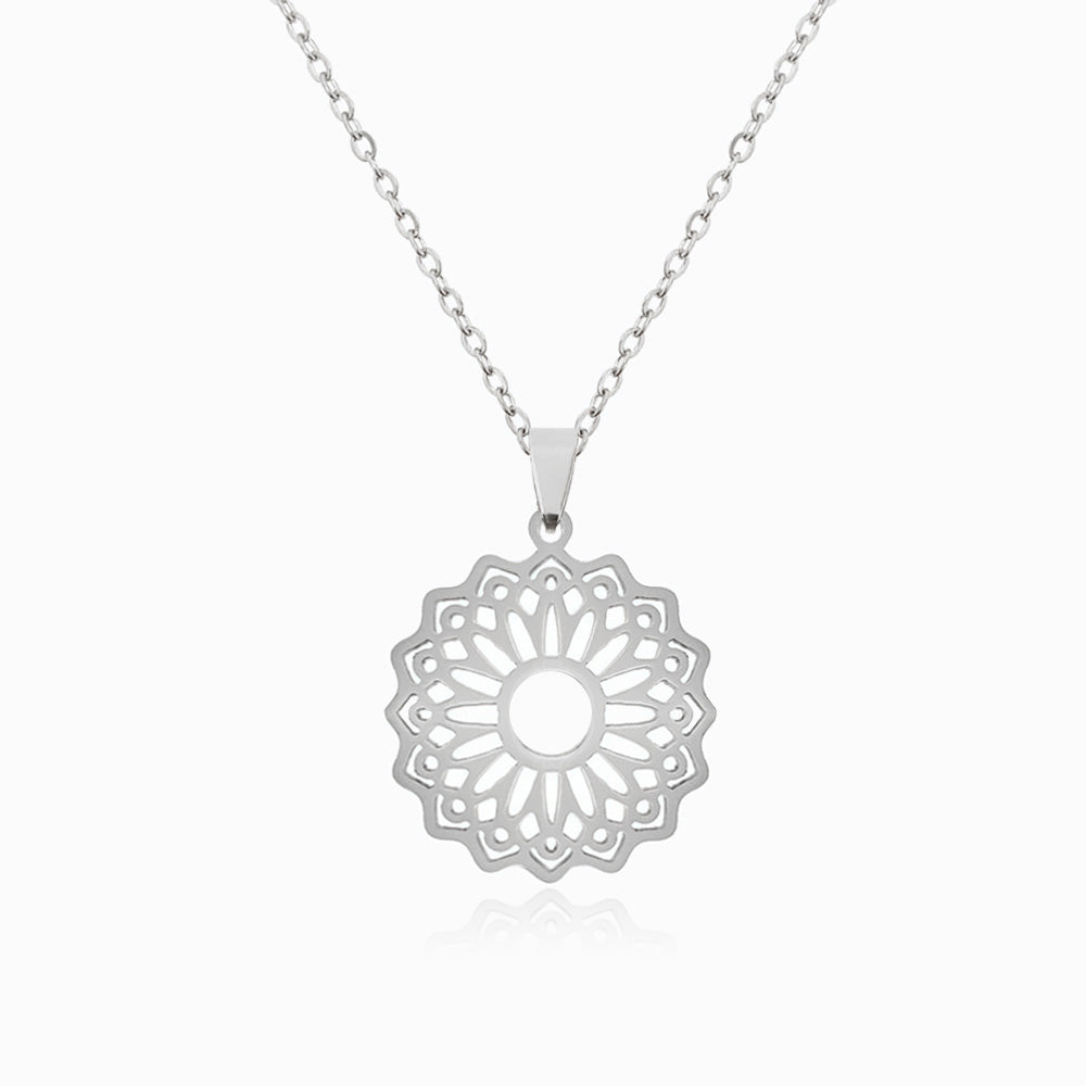 Colar Flor da Vida CL1290 - Aço Inox Prateado