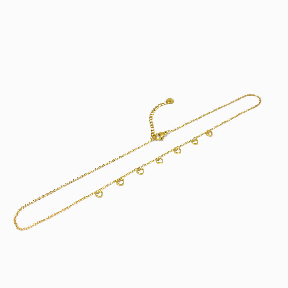 Colar Coração CL3014 - Aço Inox Dourado