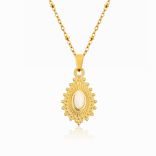 Colar Gota com Pedra CL1368 - Aço Inox