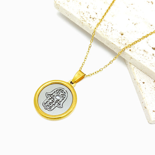 Colar Mão de Fátima CL1291 - Aço Inox