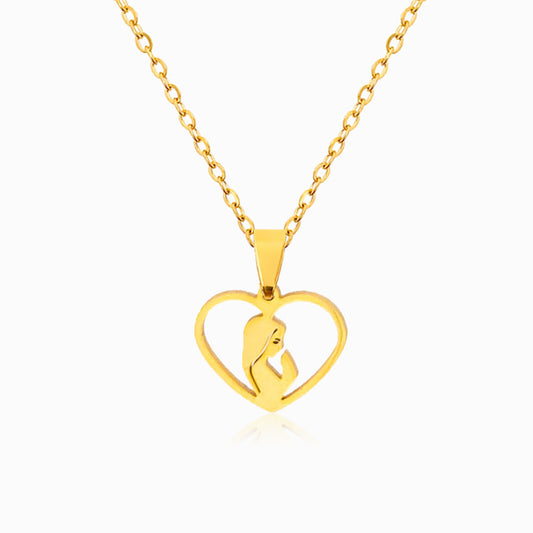 Colar Nossa Senhora CL1310 - Aço Inox Dourado