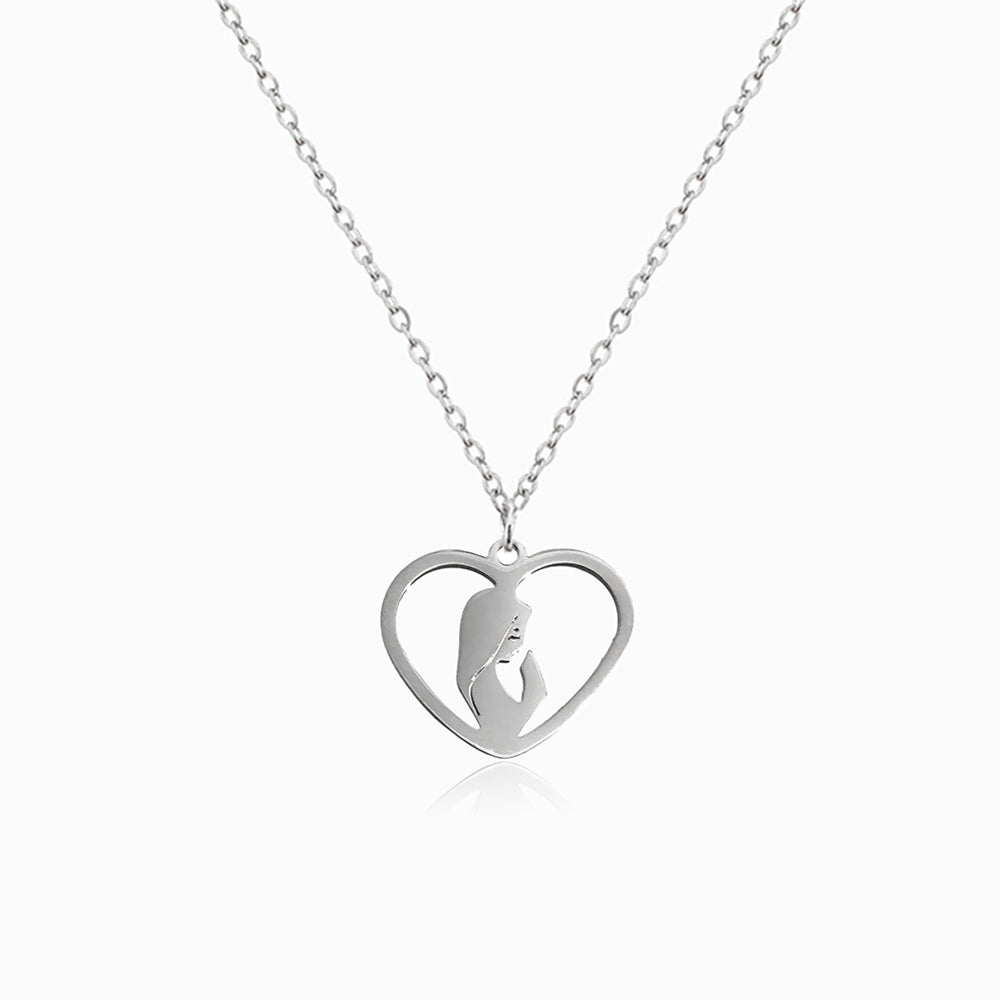 Colar Nossa Senhora CL1310 - Aço Inox Prateado