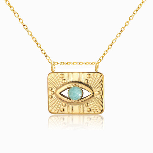 Colar Olho Turco CL1345 - Aço Inox Dourado