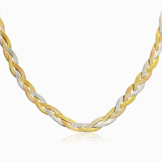 Colar Triplo Malha Snake CL2029 - Aço Inox