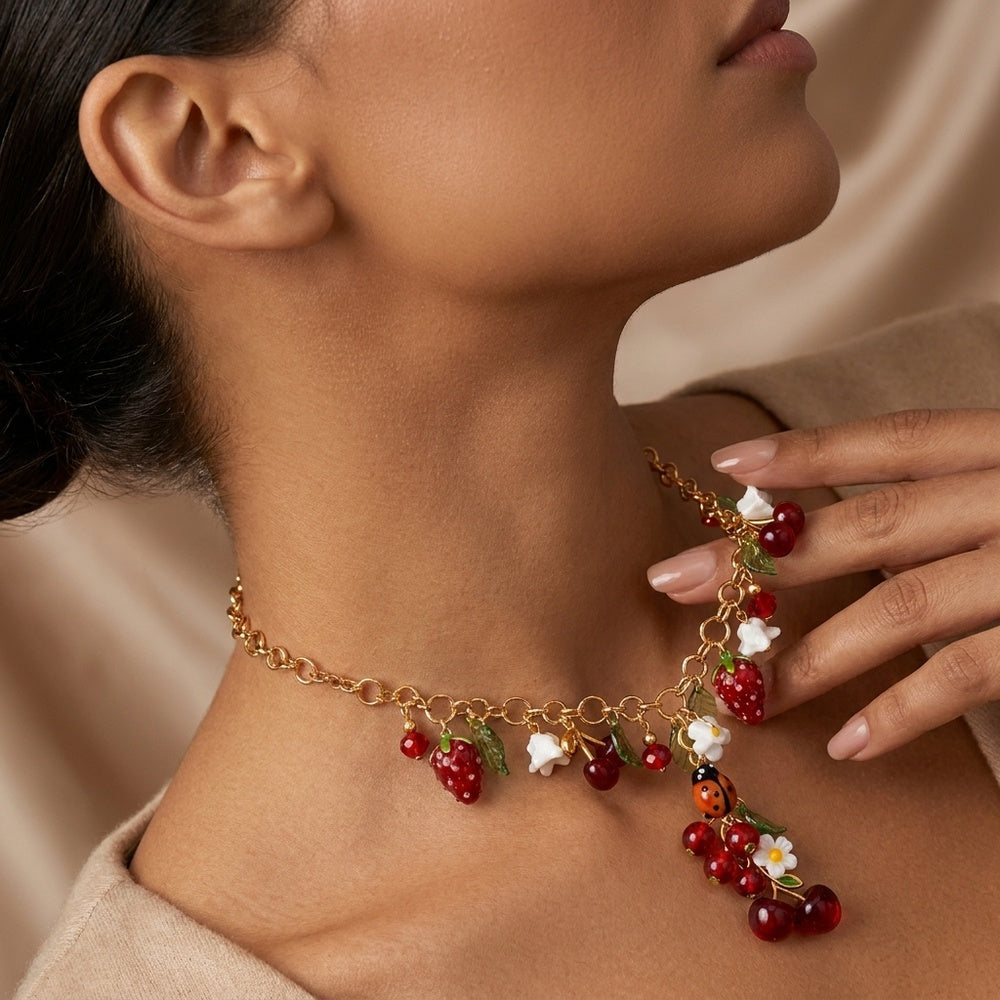 Summer Necklace CL2104 - Resin and Stainless Steel