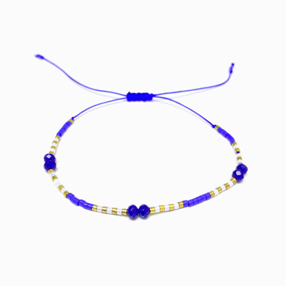 Pulseira de Miçanga com Cristal PS1010