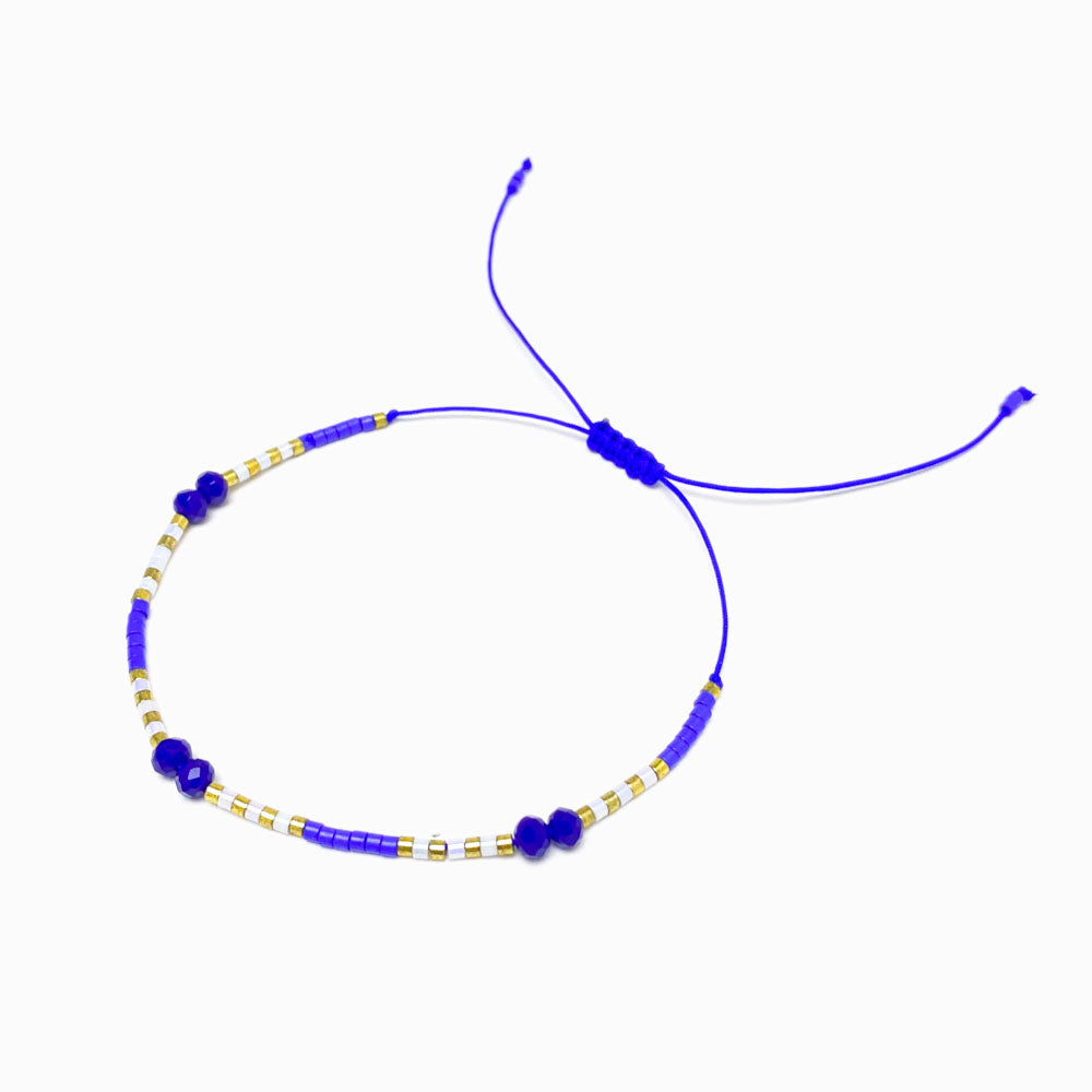 Pulseira de Miçanga com Cristal PS1010