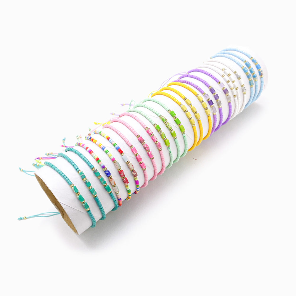 Conjunto 24pçs Mix Pulseira de Miçanga PS1013
