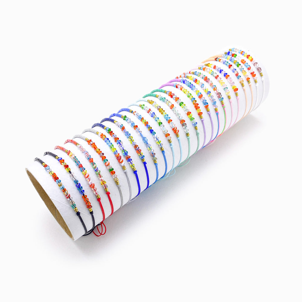 Conjunto 24pçs Mix Pulseira de Miçanga PS1014