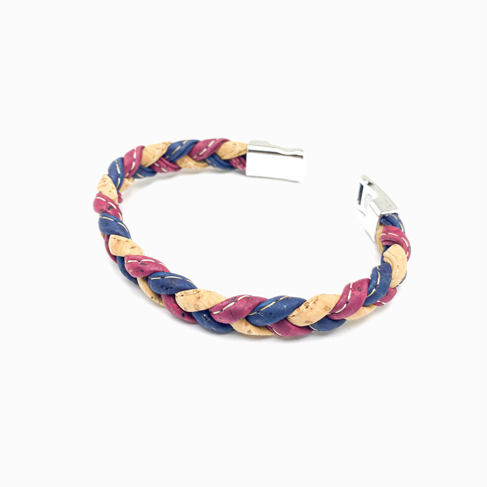 Pulseira Trançada de Cortiça Aberta