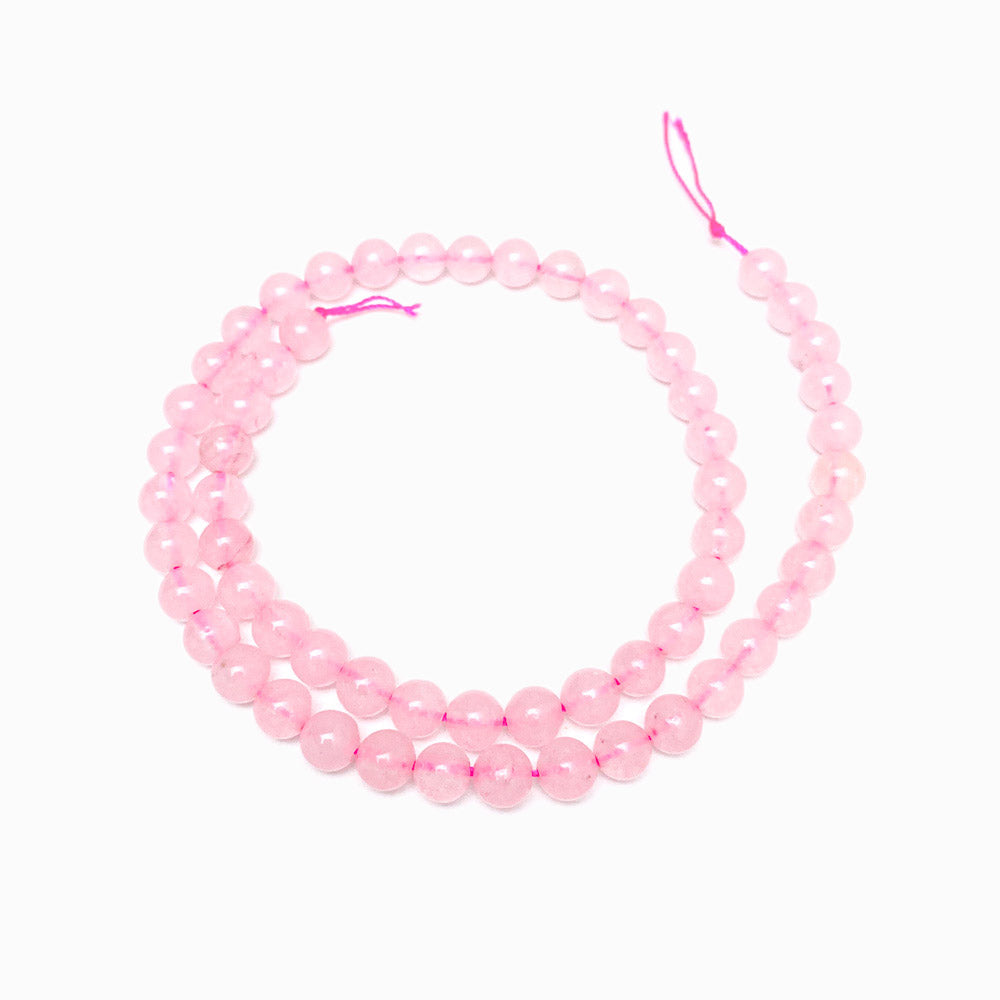 Fiada Contas Quartzo Rosa 6mm