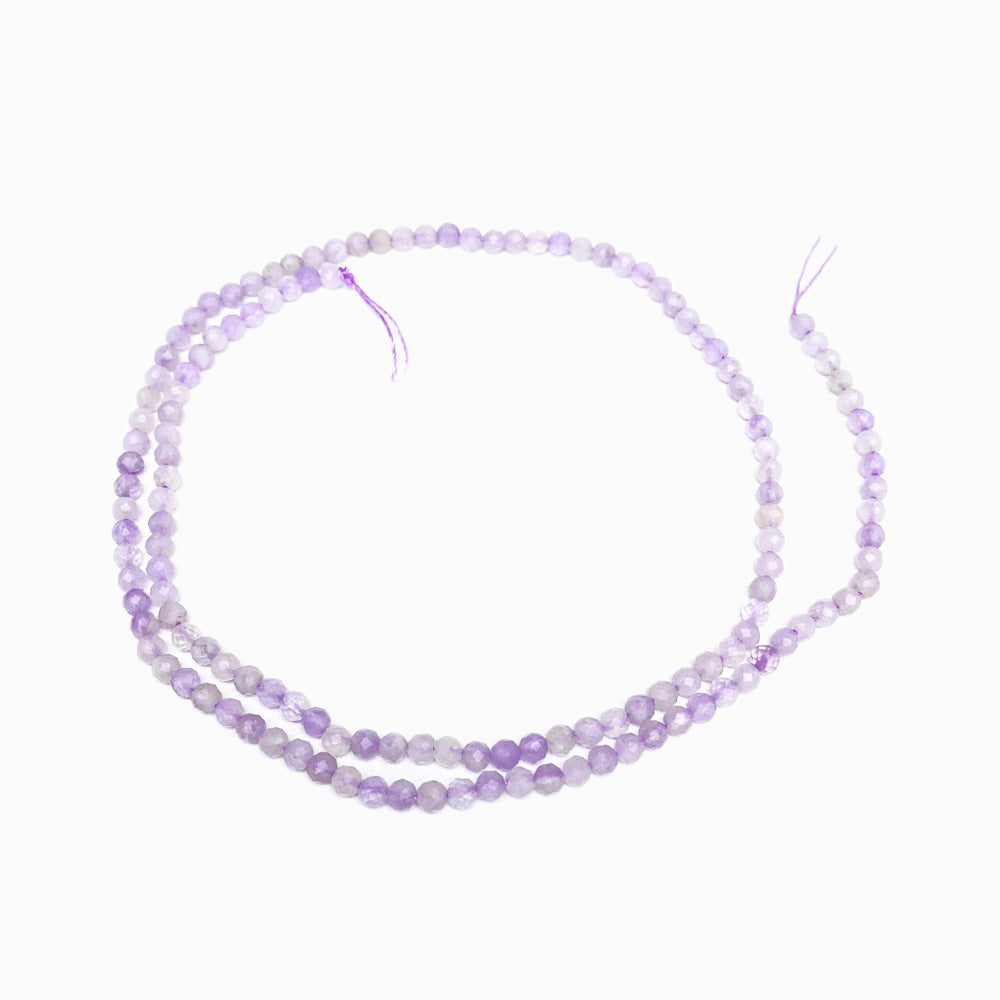 Fiada Contas Facetadas Ametista Claro 3mm