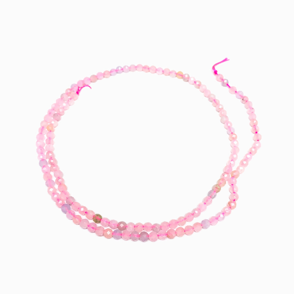 Fiada Contas Facetadas Morganite 3mm