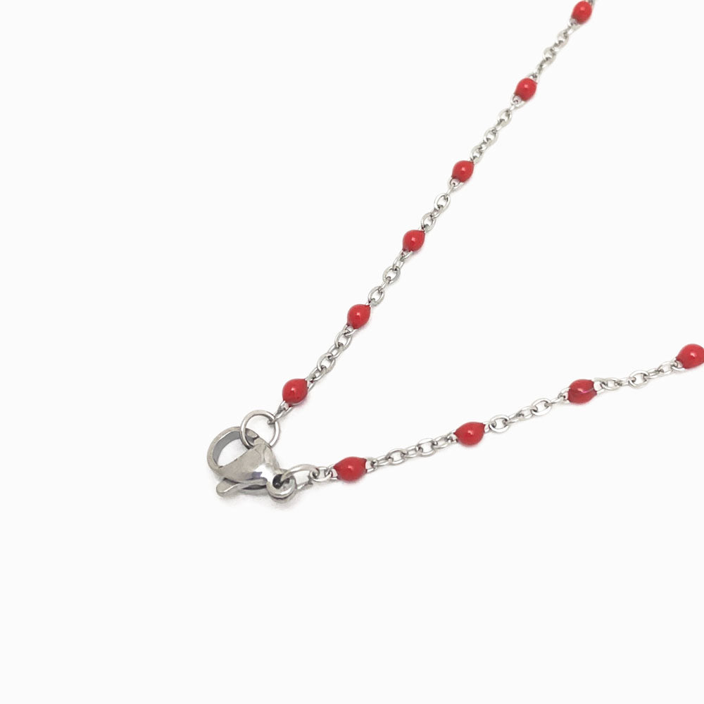 Fio Elo Oval Achatado com Verniz Vermelho - Aço Inox