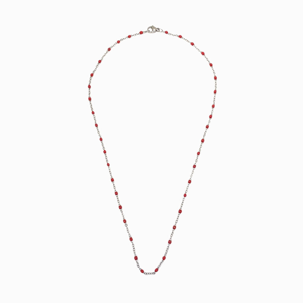 Fio Elo Oval Achatado com Verniz Vermelho - Aço Inox