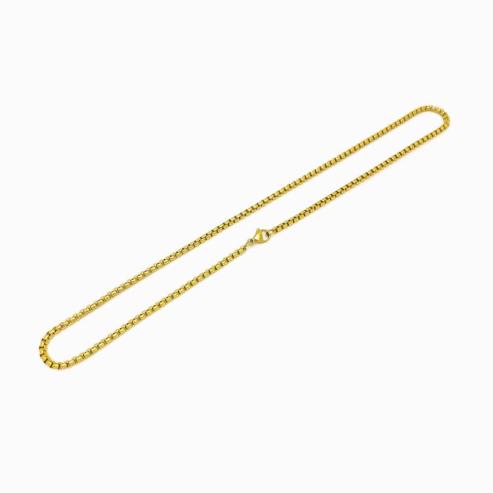 Fio Elo Quadrado - Aço Inox Dourado