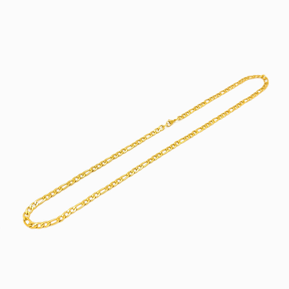 Pack 5un Fio Malha Fígaro 5mm - Aço Inox