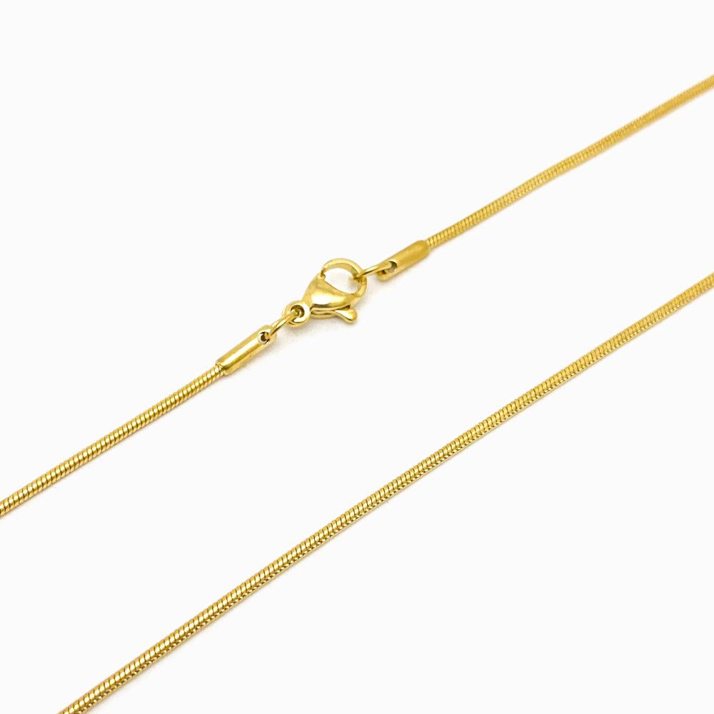 Fio Malha Snake 1.2mm - Aço Inox Dourado