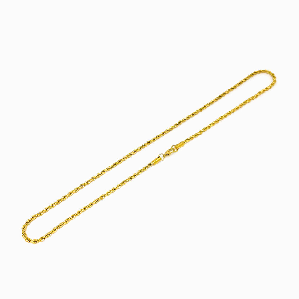 Fio Malha Torcida de Aço Inox Dourado