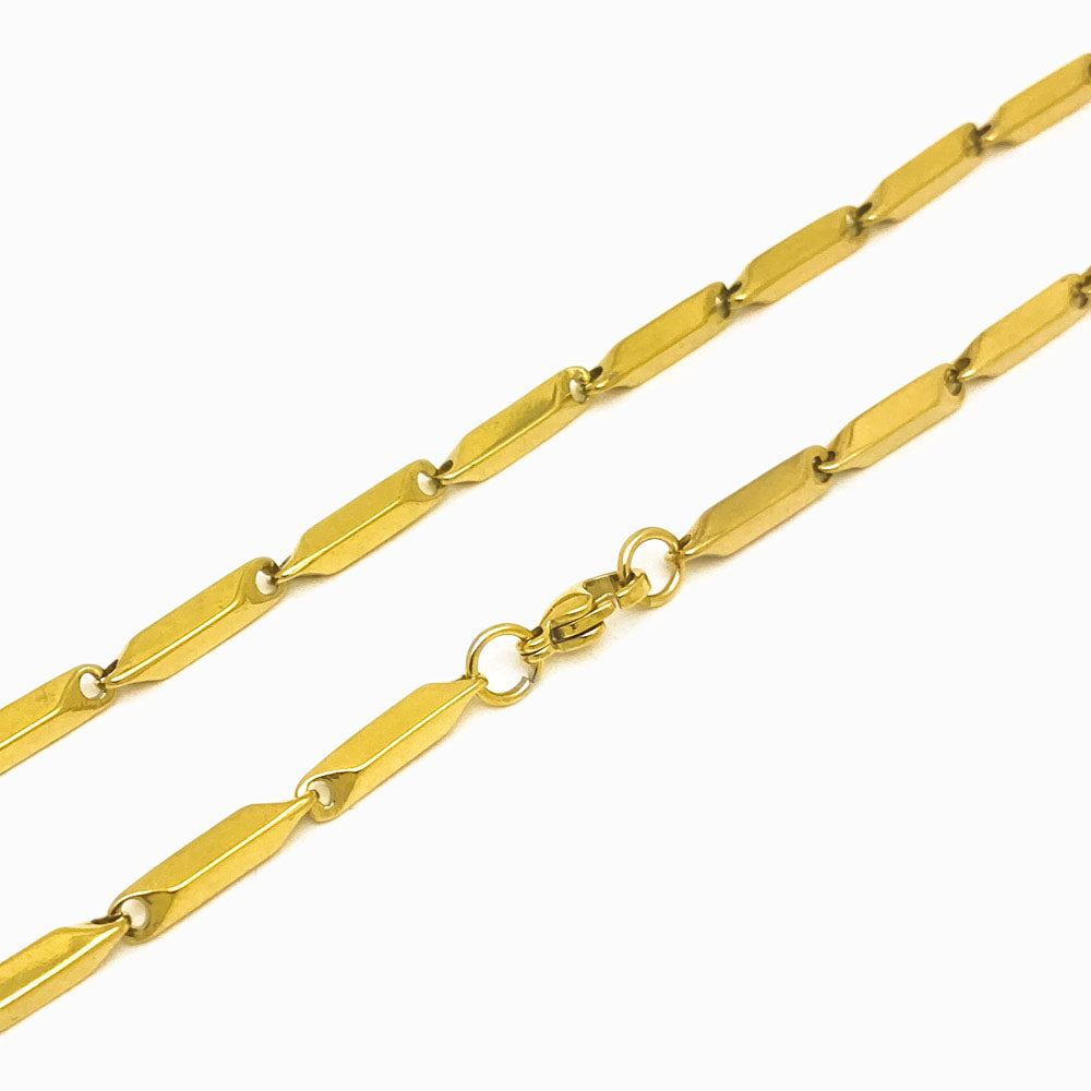 Fio Malha Diamond 3mm - Aço Inox Dourado